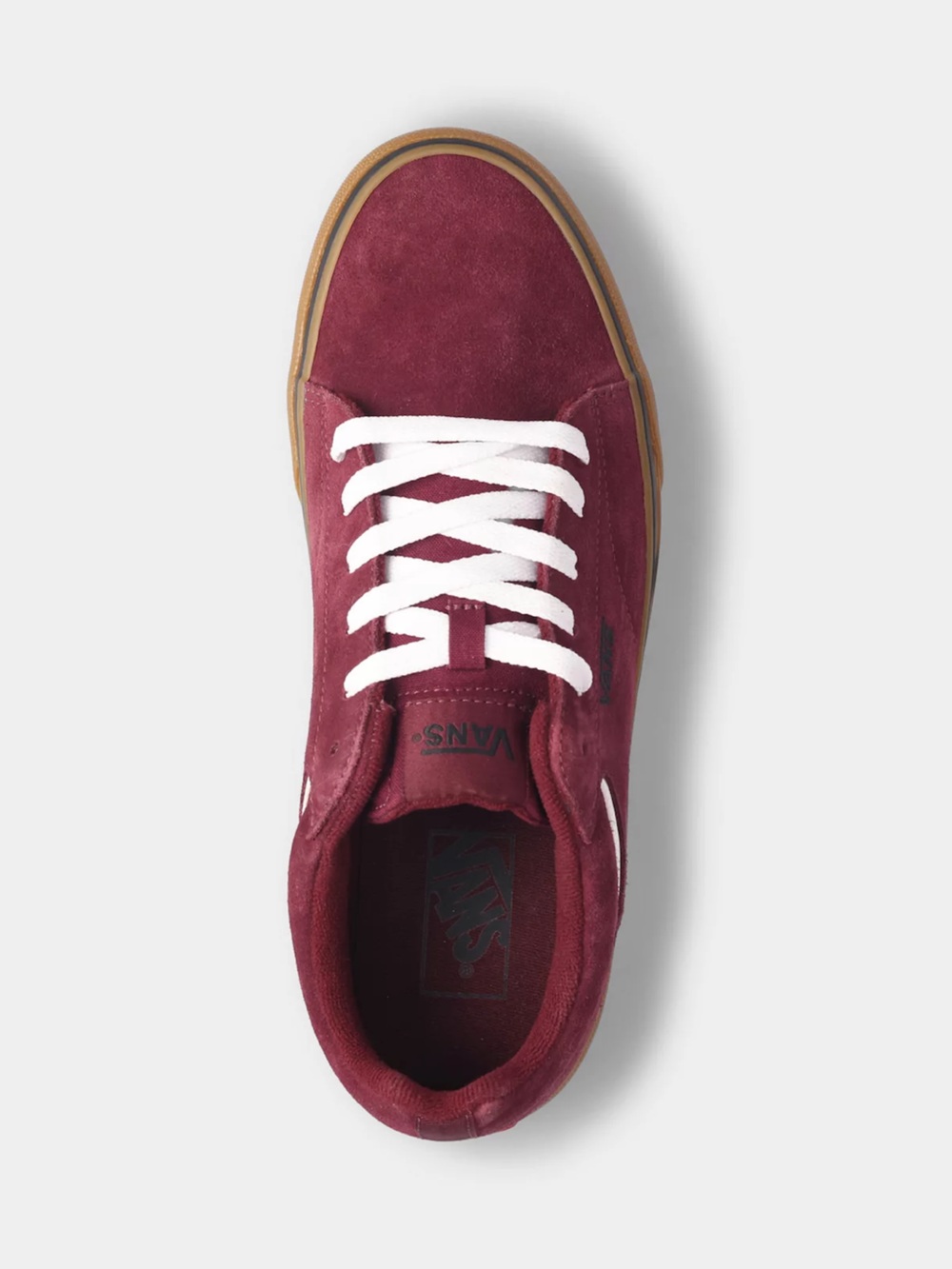 Vans Men's Low-Top Suede Sneaker in Burgundy size 10 - Picture 3 of 6